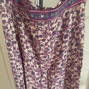Sezane Raf Skirt Mini Fleurs Violet - Size 38